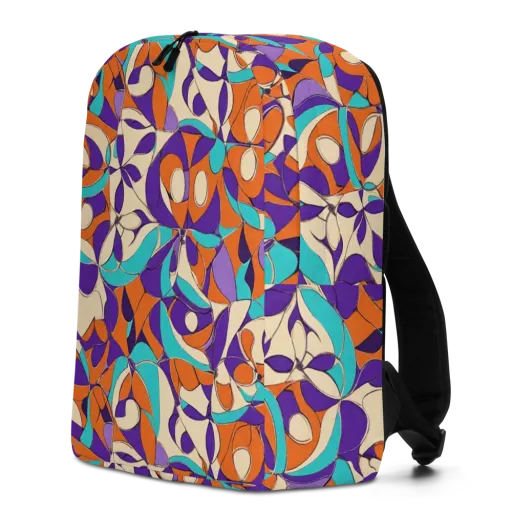 Neon Marquetry on Minimalist Backpack