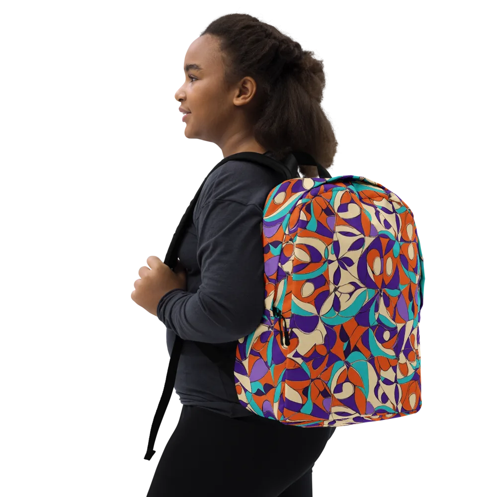 Neon Marquetry on Minimalist Backpack — Right Front