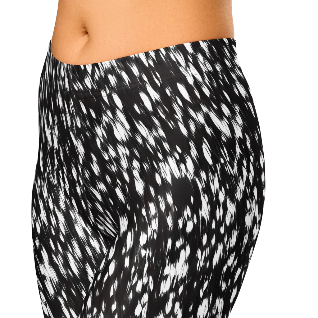 Monochrome Rush on Capri Leggings — Zoomed-in