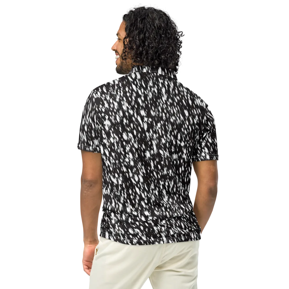 Monochrome Rush on Men's Slim Fit Polo Shirt — Back