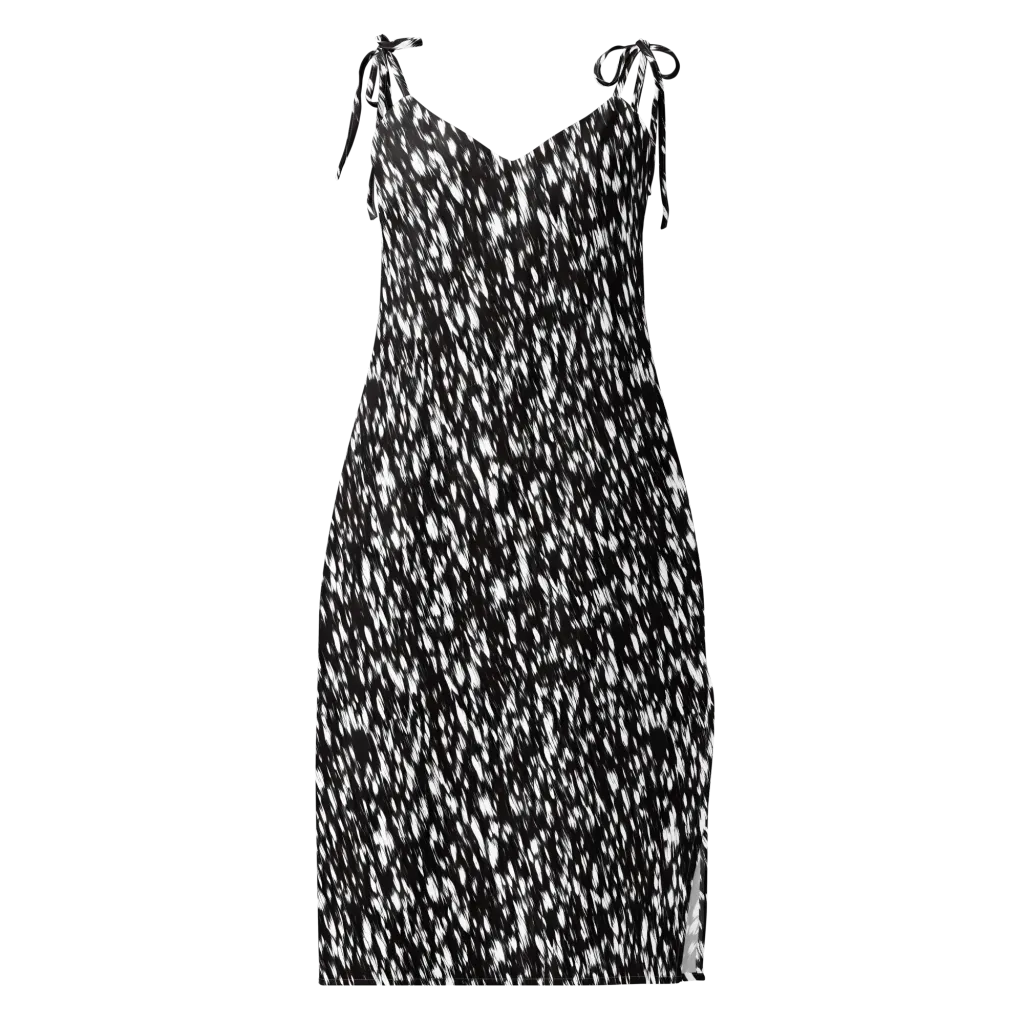 Monochrome Rush on Slip Dress — Front