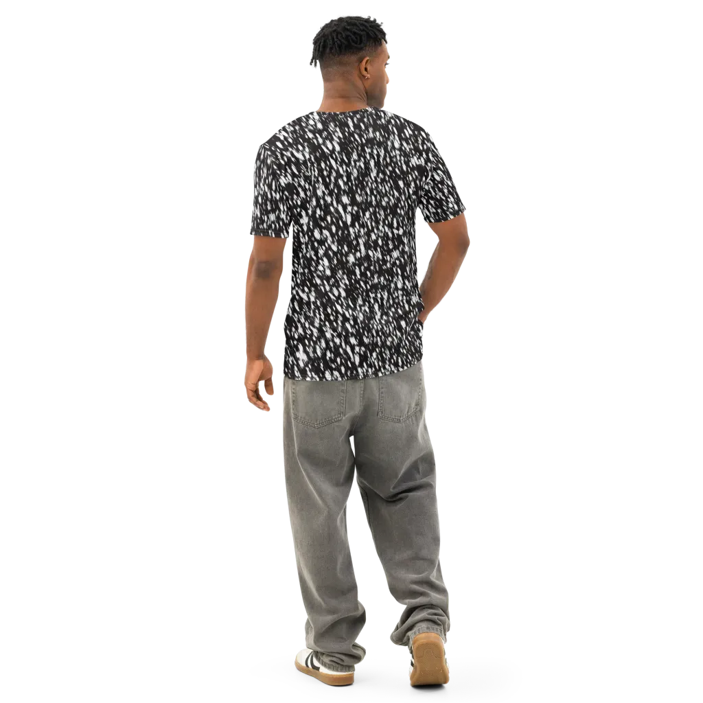 Monochrome Rush on Men's Cotton Crew Neck T-Shirt — Back