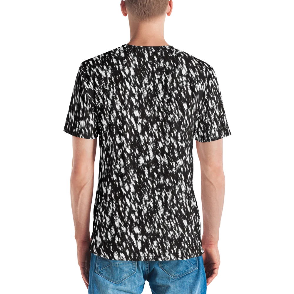 Monochrome Rush on Men's Crew Neck T-Shirt — Back