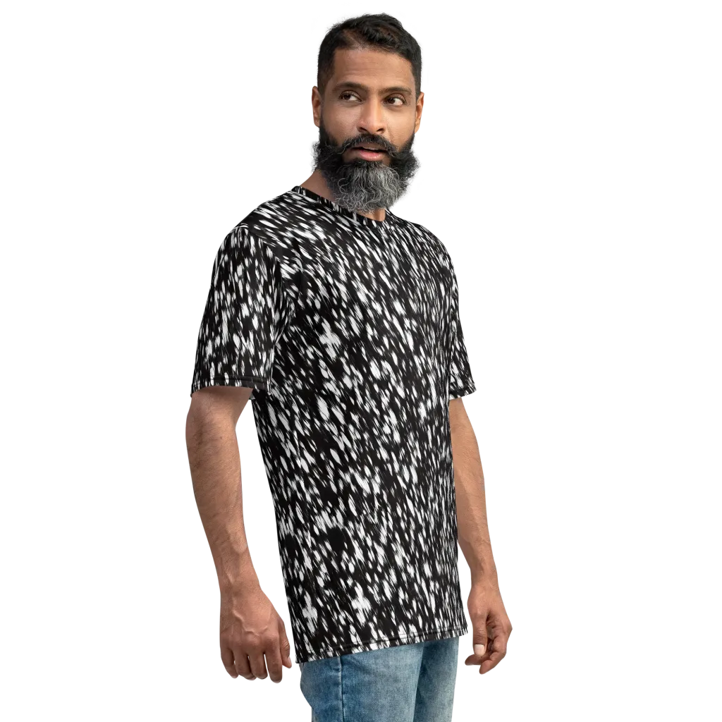 Monochrome Rush on Men's Crew Neck T-Shirt — Right