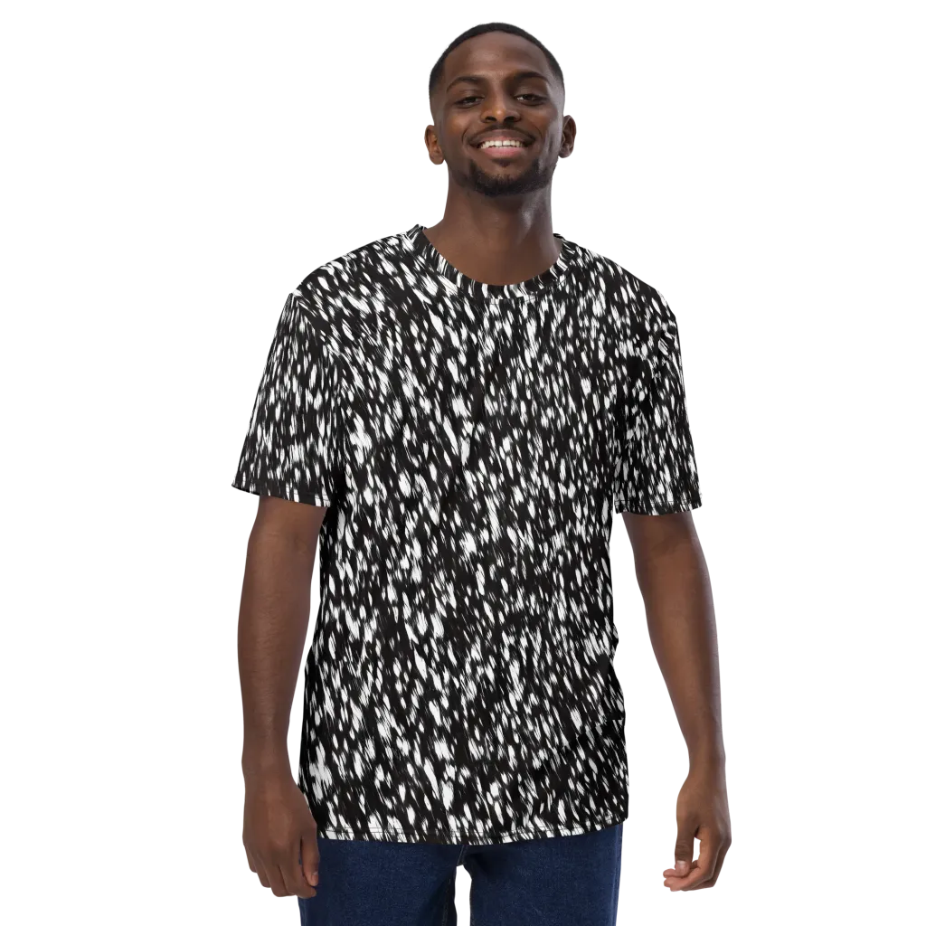 Monochrome Rush on Men's Crew Neck T-Shirt — Front
