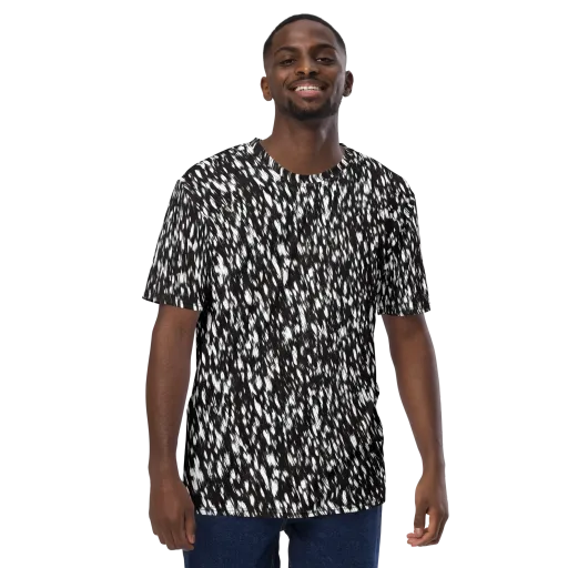 Monochrome Rush on a Men's Crew Neck T-Shirt