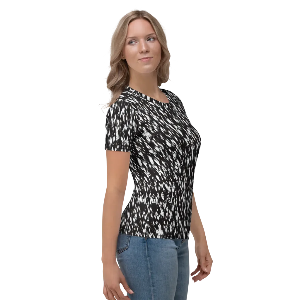 Monochrome Rush on Women's Crew Neck T-Shirt — Right
