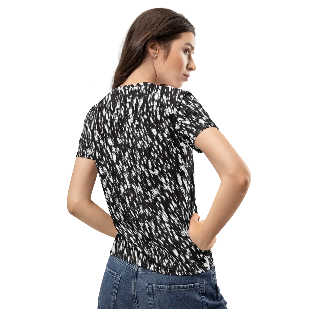 Monochrome Rush on Women's Crew Neck T-Shirt — Back