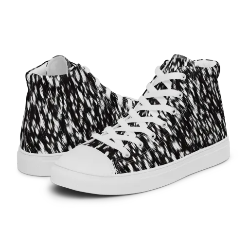 Monochrome Rush on a Women's High Top Canvas Shoes