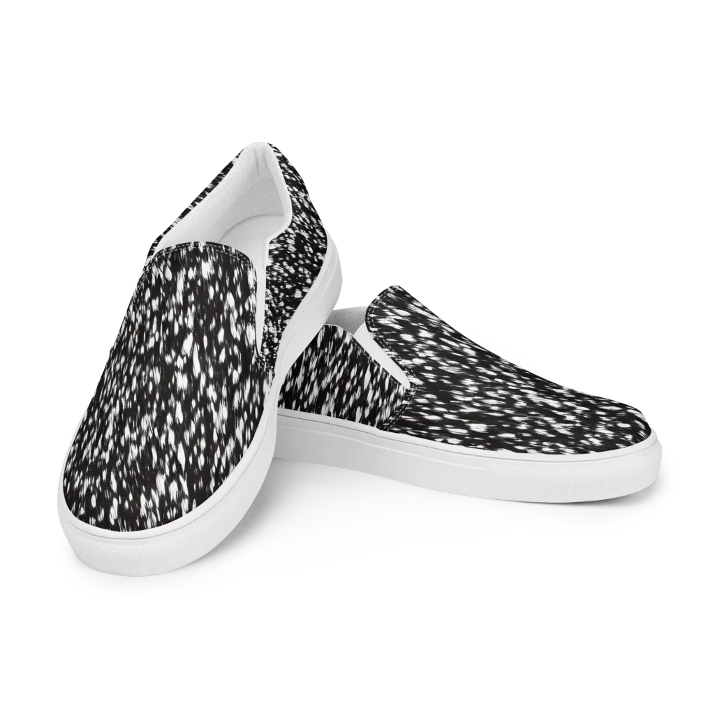 Monochrome Rush on Men's Slip-On Canvas Shoes — Left Front