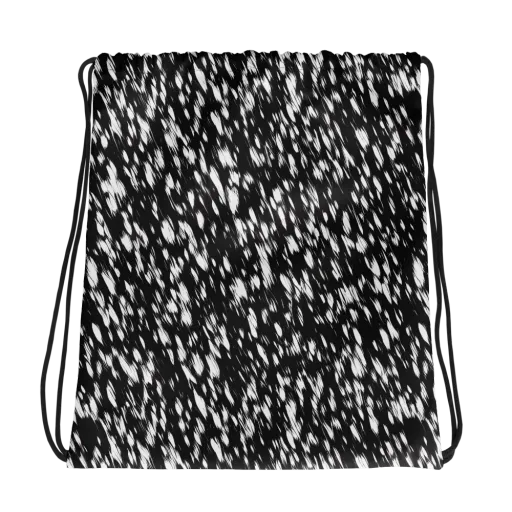 Monochrome Rush on a Drawstring Bag
