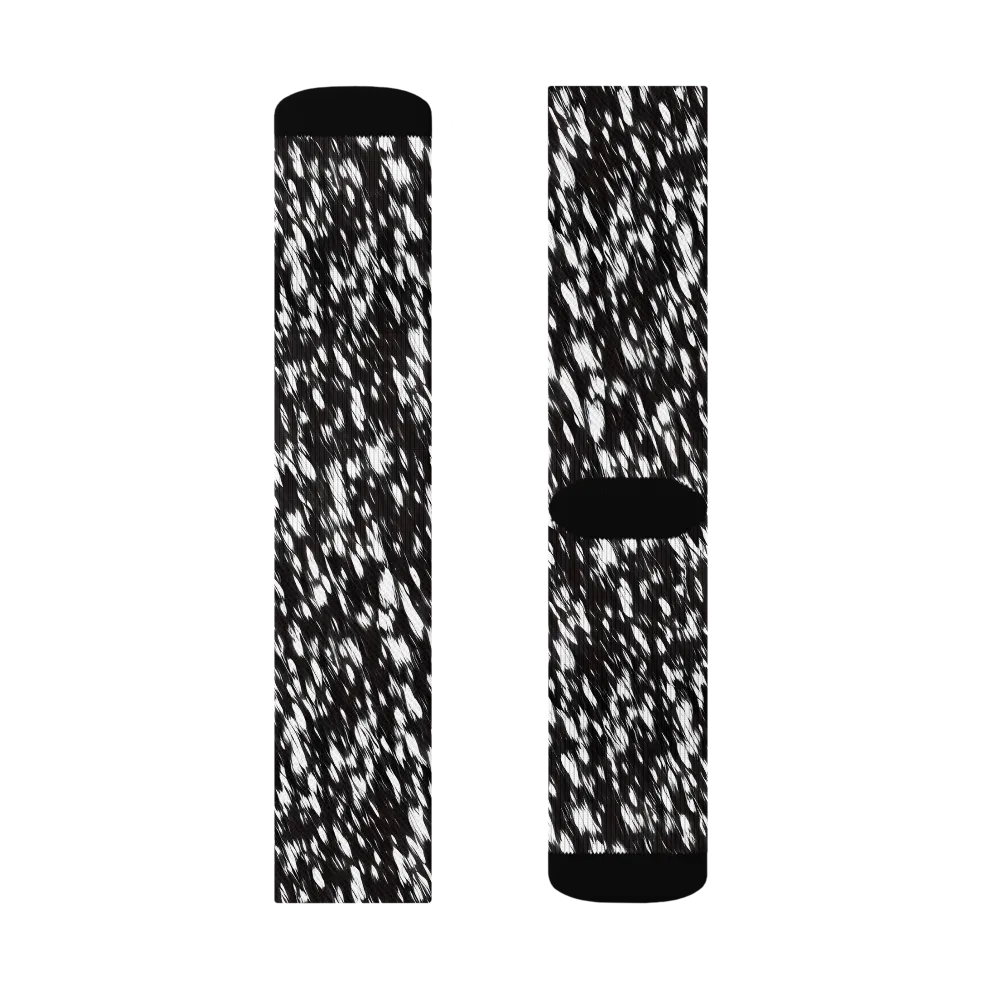 Monochrome Rush on Socks — Left Sock