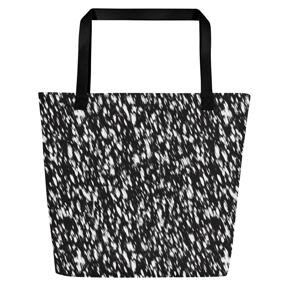 Monochrome Rush on Large Tote Bag W/ Pocket — Front