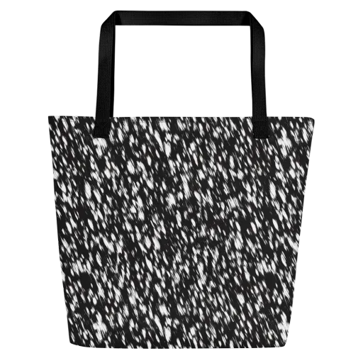 Monochrome Rush on a Large Tote Bag W/ Pocket