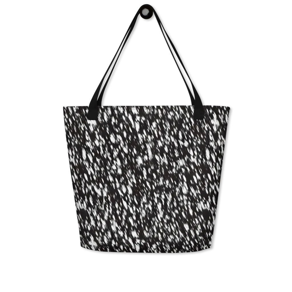 Monochrome Rush on Large Tote Bag W/ Pocket — Front