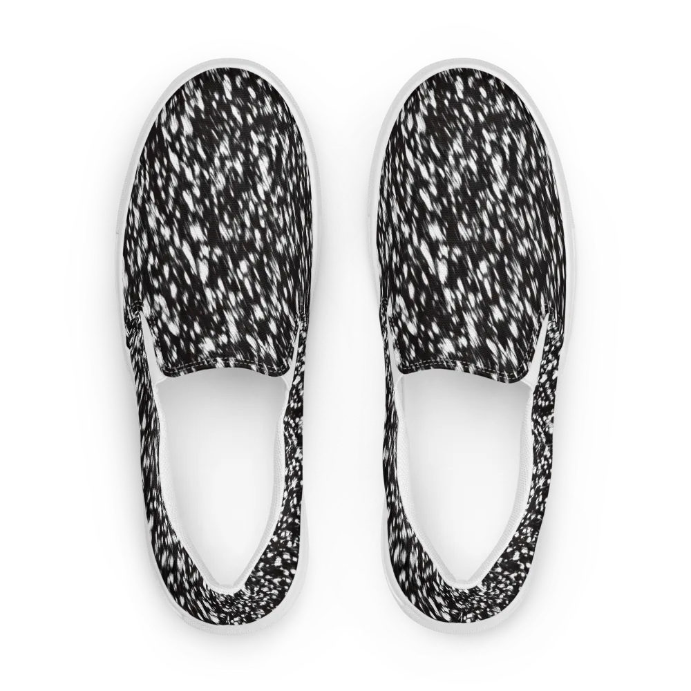 Monochrome Rush on Women's Slip-On Canvas Shoes — Front