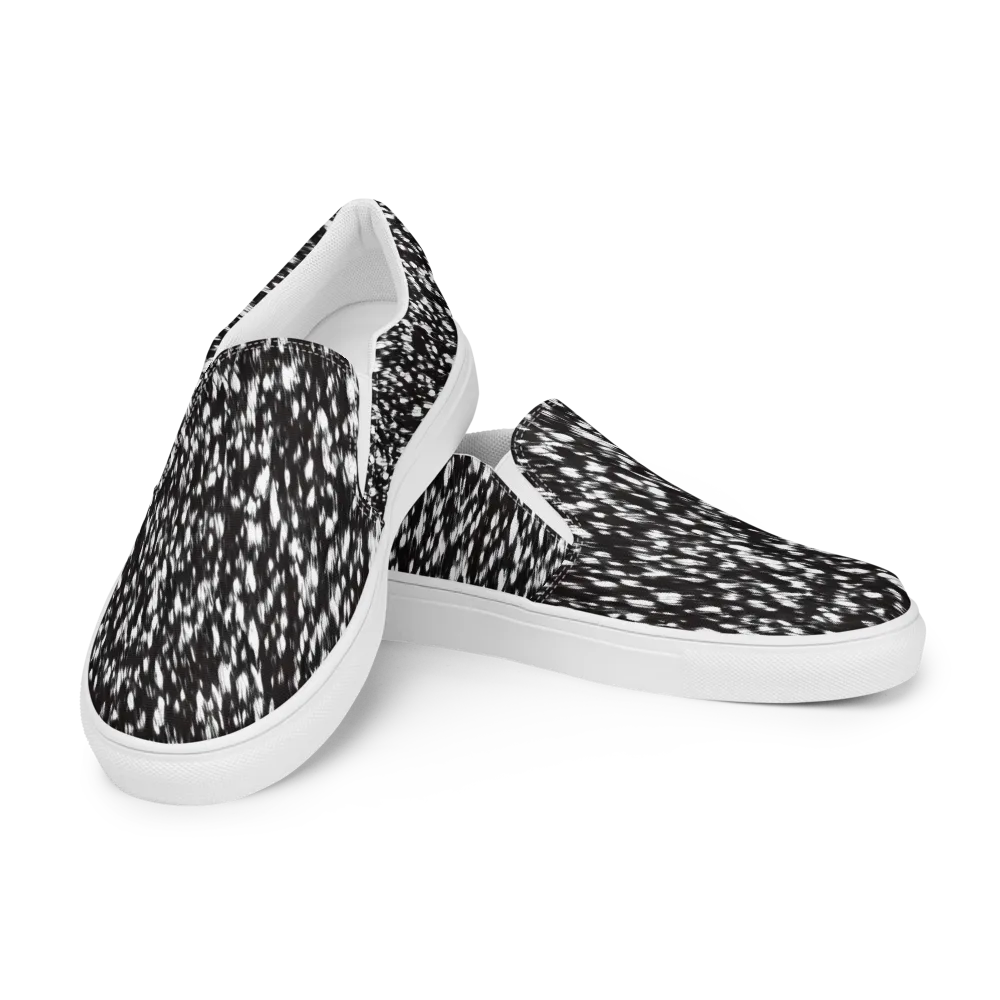 Monochrome Rush on Women's Slip-On Canvas Shoes — Left Front