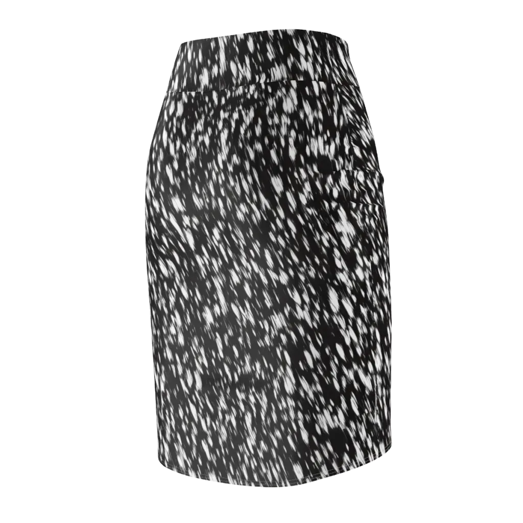 Monochrome Rush on Pencil Skirt — Back Side