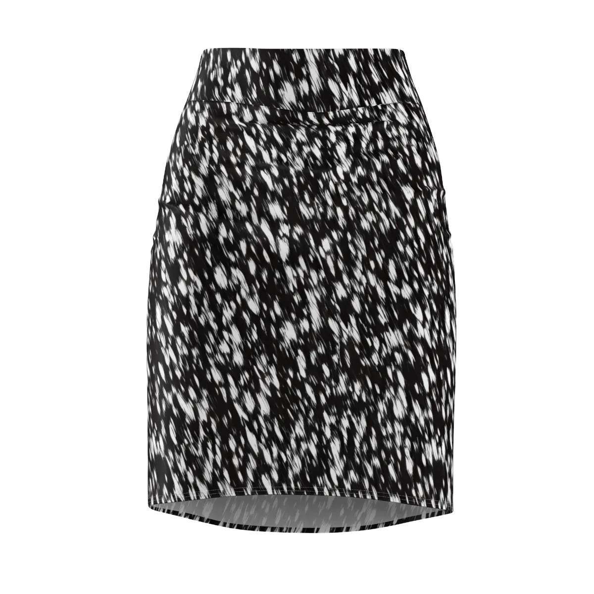Monochrome Rush on Pencil Skirt — Front