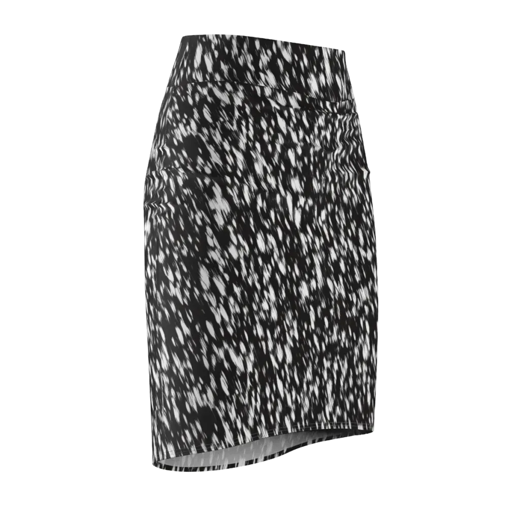 Monochrome Rush on Pencil Skirt — Front Side