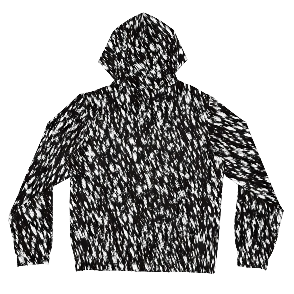 Monochrome Rush on Women's Full-Zip Hoodie — Back