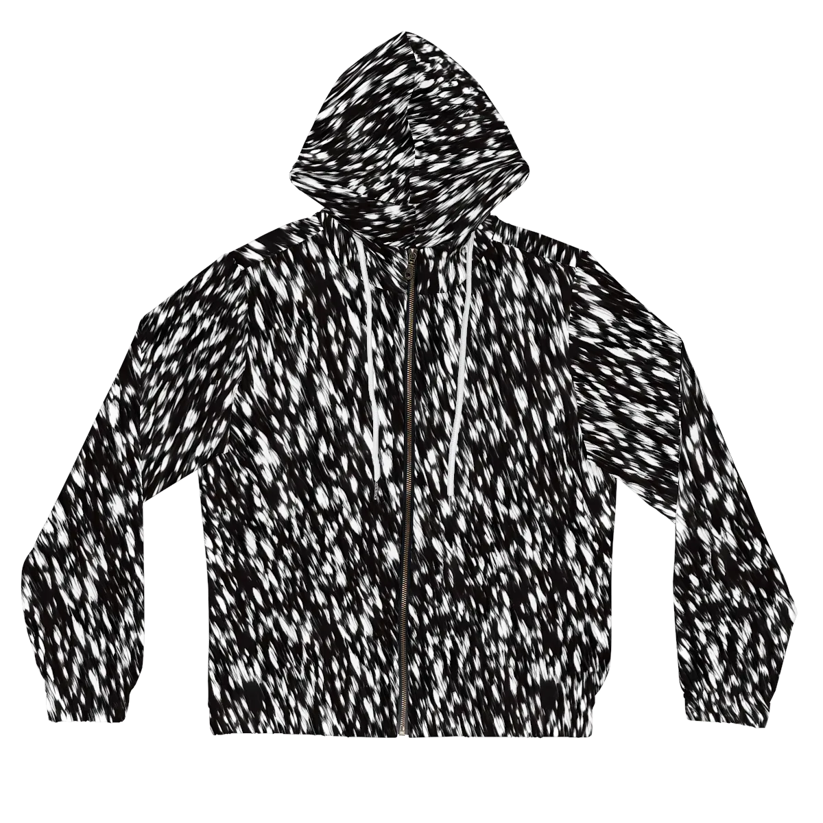 Monochrome Rush on Women's Full-Zip Hoodie — Front