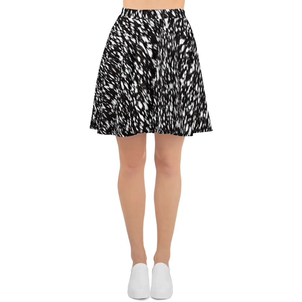 Monochrome Rush on Skater Skirt — Front