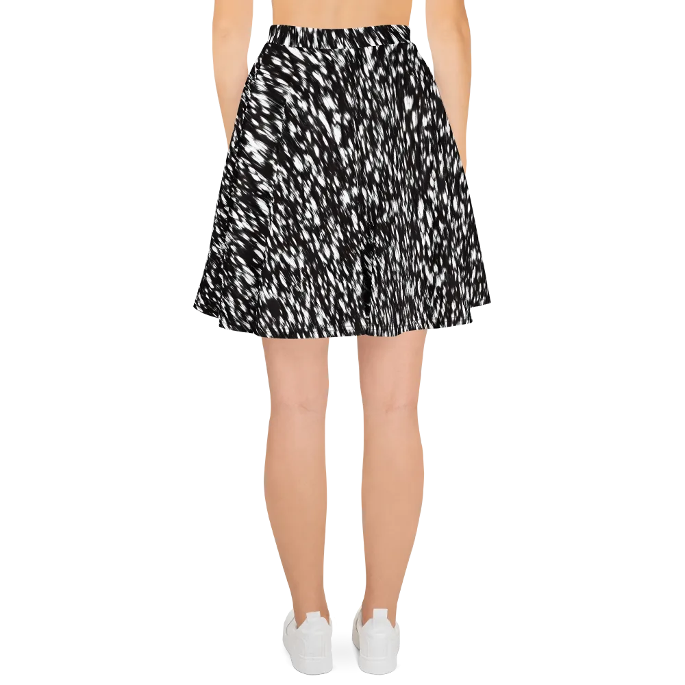 Monochrome Rush on Skater Skirt — Back