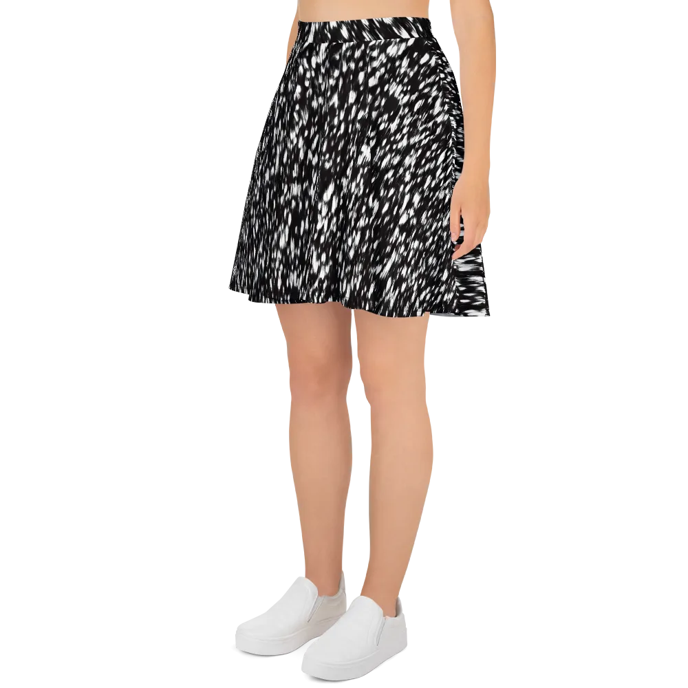 Monochrome Rush on Skater Skirt — Left