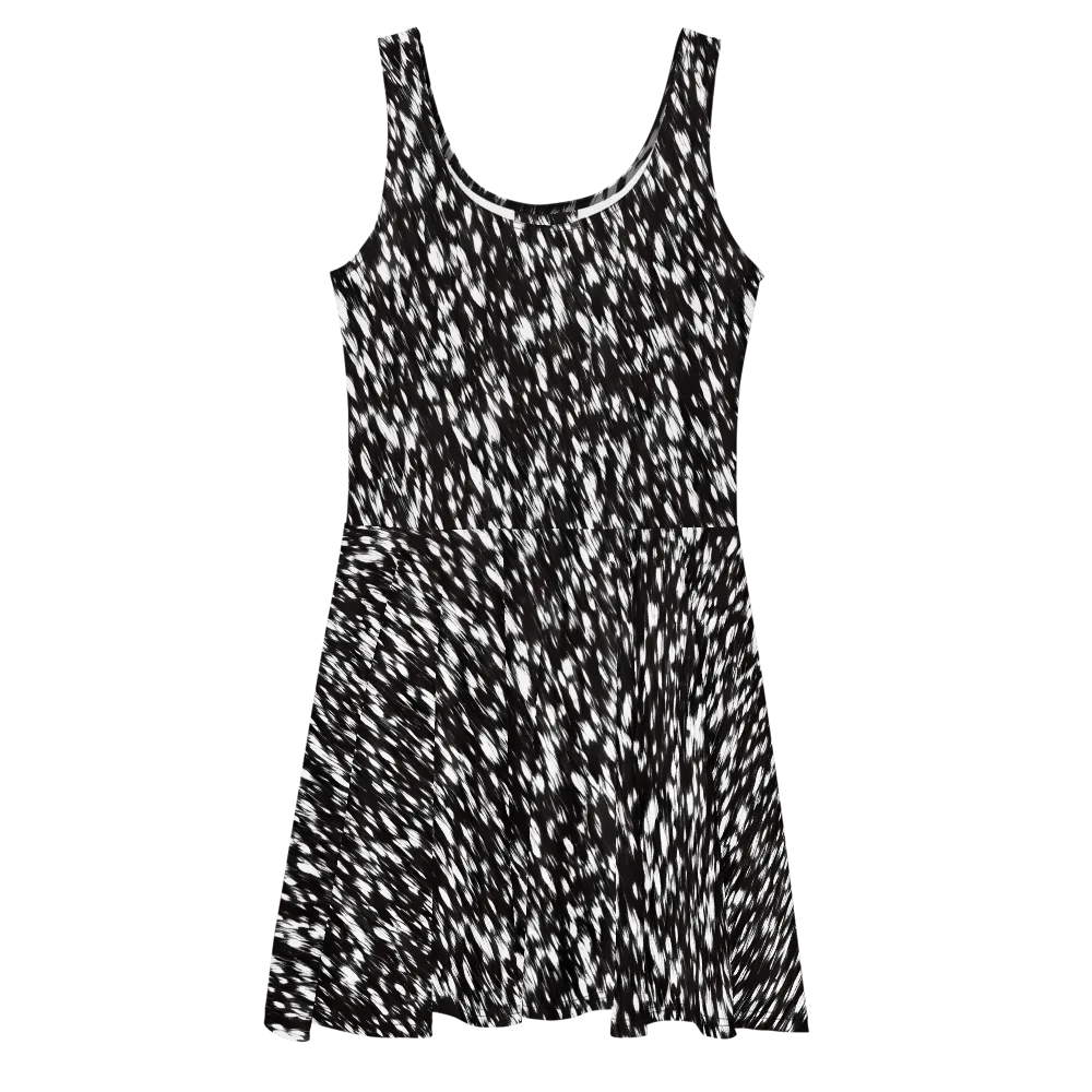 Monochrome Rush on Skater Dress — Front