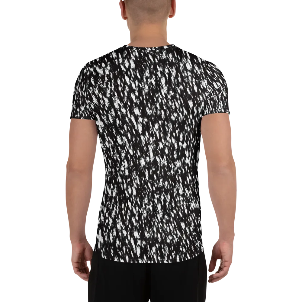 Monochrome Rush on Men's Athletic T-Shirt — Back