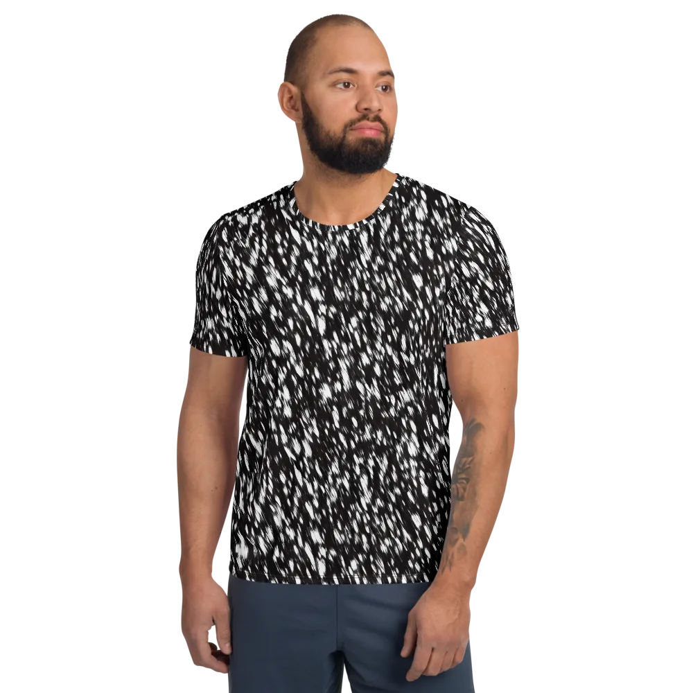 Monochrome Rush on Men's Athletic T-Shirt — Front