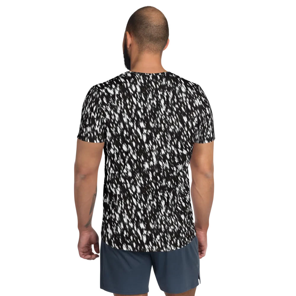 Monochrome Rush on Men's Athletic T-Shirt — Back