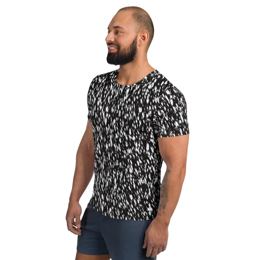Monochrome Rush on Men's Athletic T-Shirt — Left