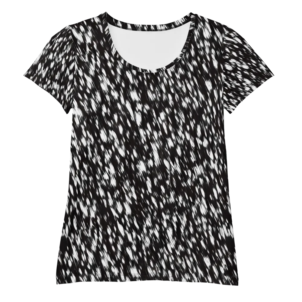 Monochrome Rush on Women's Athletic T-Shirt — Front