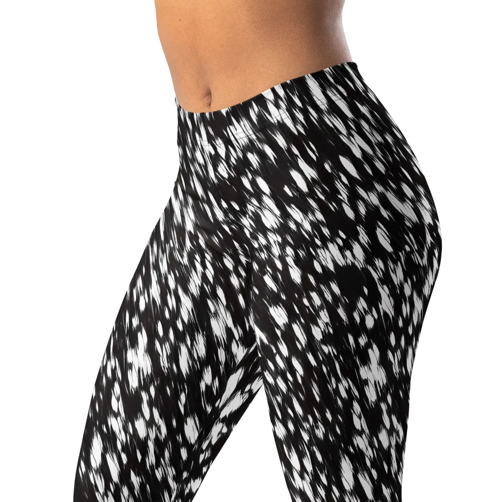 Monochrome Rush on Leggings — Left Front