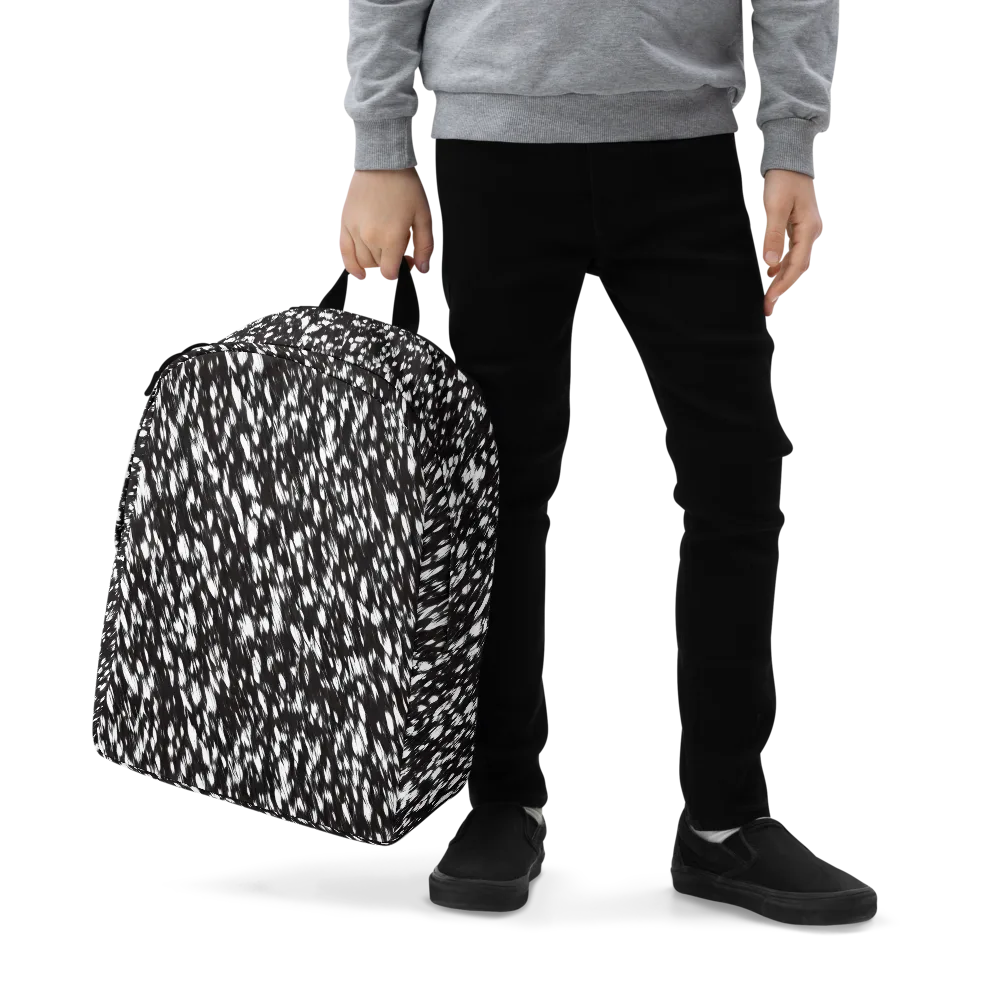 Monochrome Rush on Minimalist Backpack — Zoomed-in