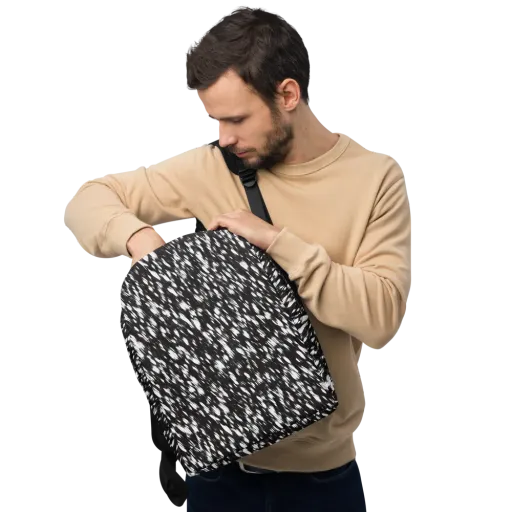 Monochrome Rush on a Minimalist Backpack