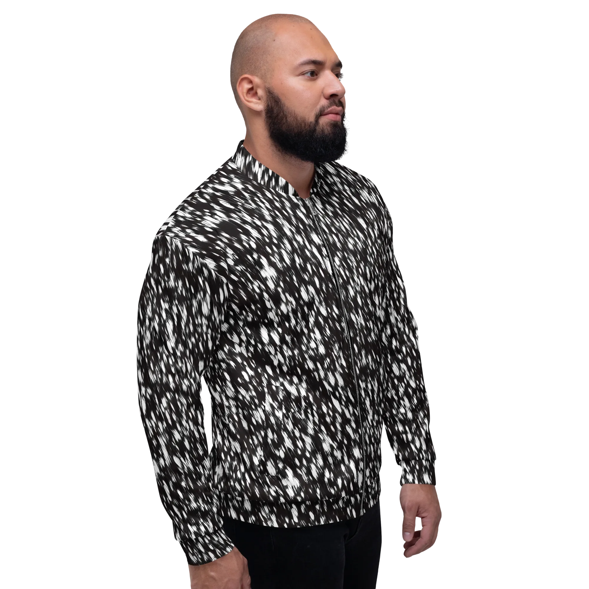 Monochrome Rush on Bomber Jacket — Right