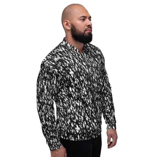 Monochrome Rush on a Bomber Jacket