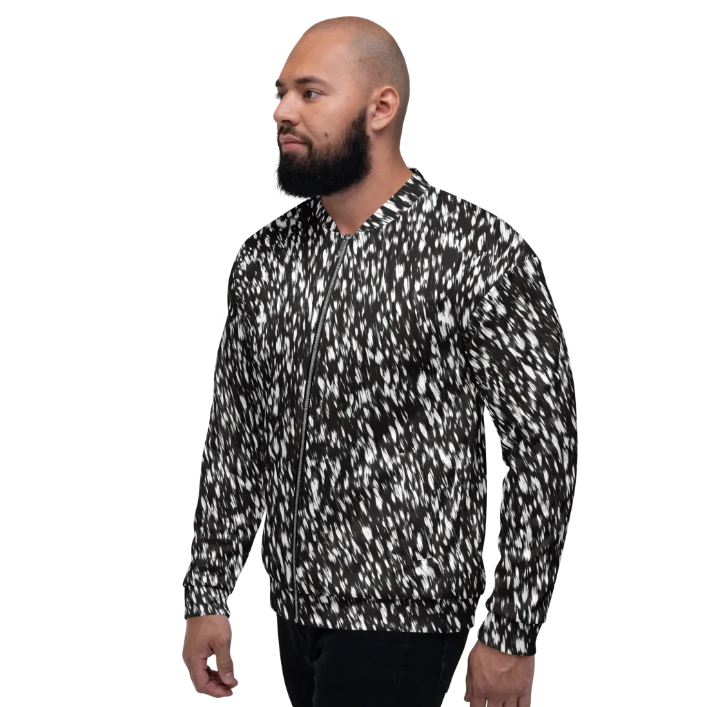 Monochrome Rush on Bomber Jacket — Left