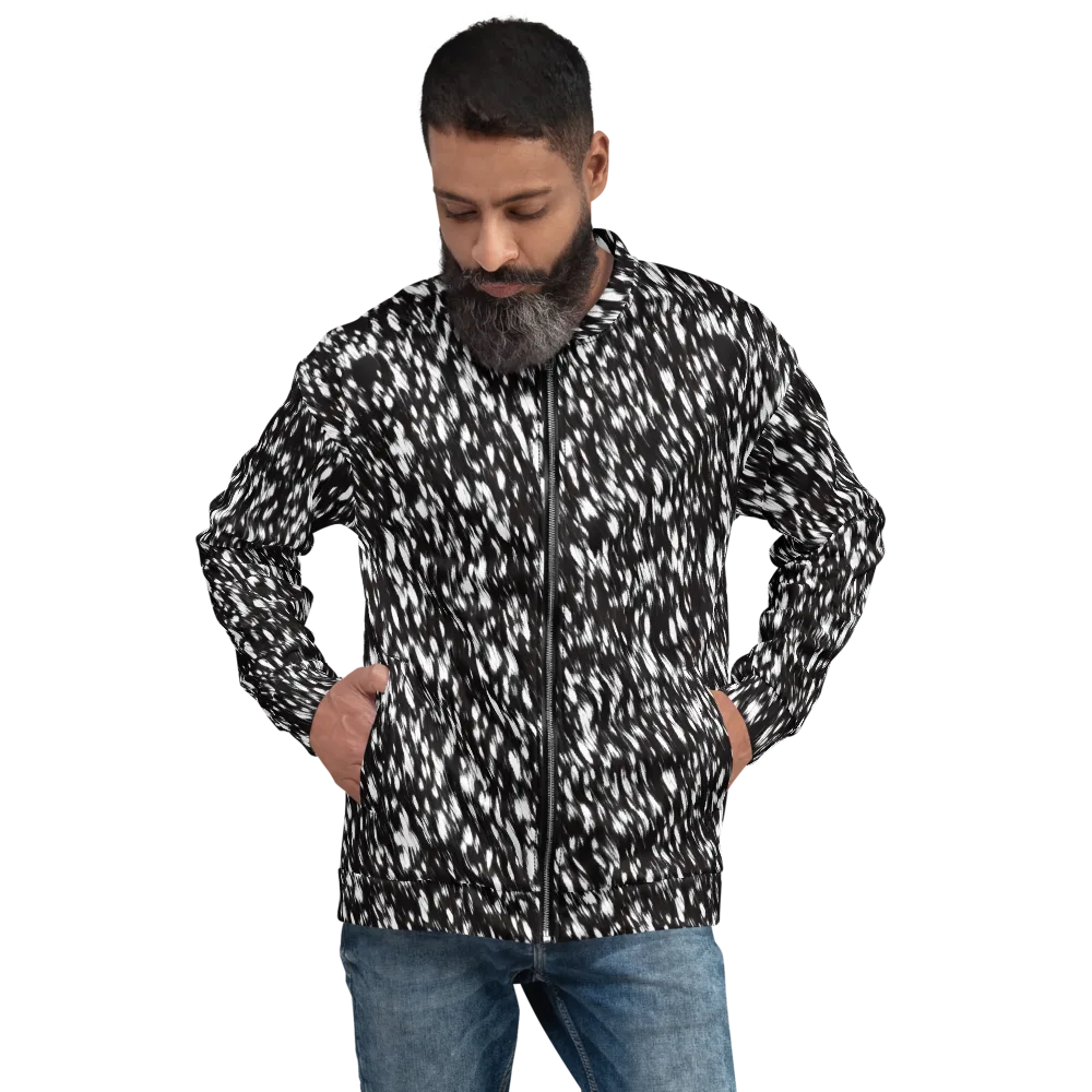 Monochrome Rush on Bomber Jacket — Front