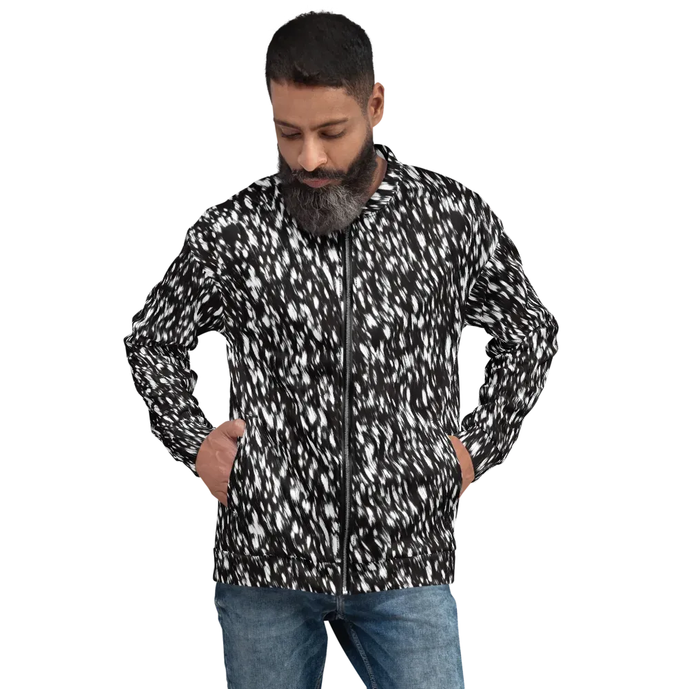 Monochrome Rush on Bomber Jacket — Front