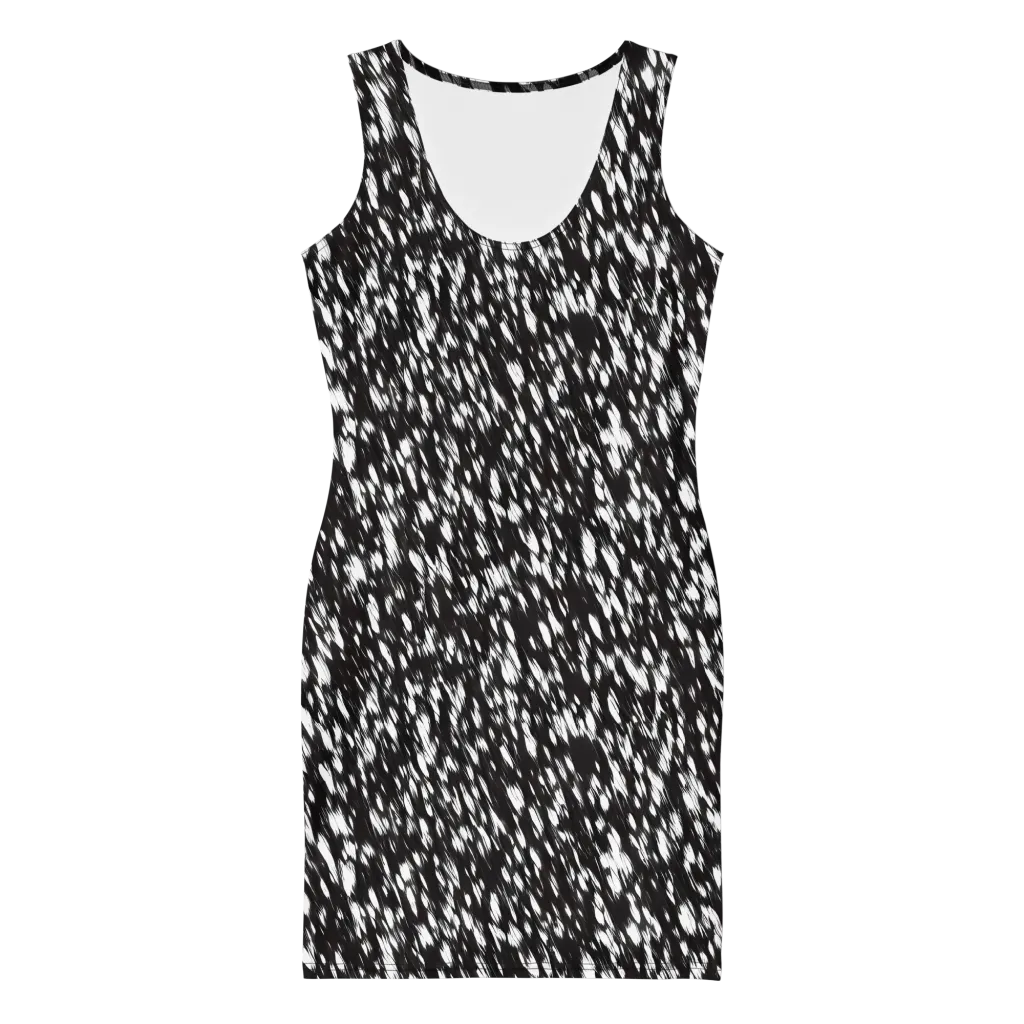 Monochrome Rush on Bodycon Dress — Front
