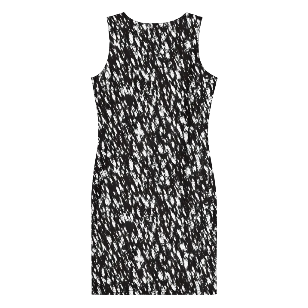 Monochrome Rush on Bodycon Dress — Back