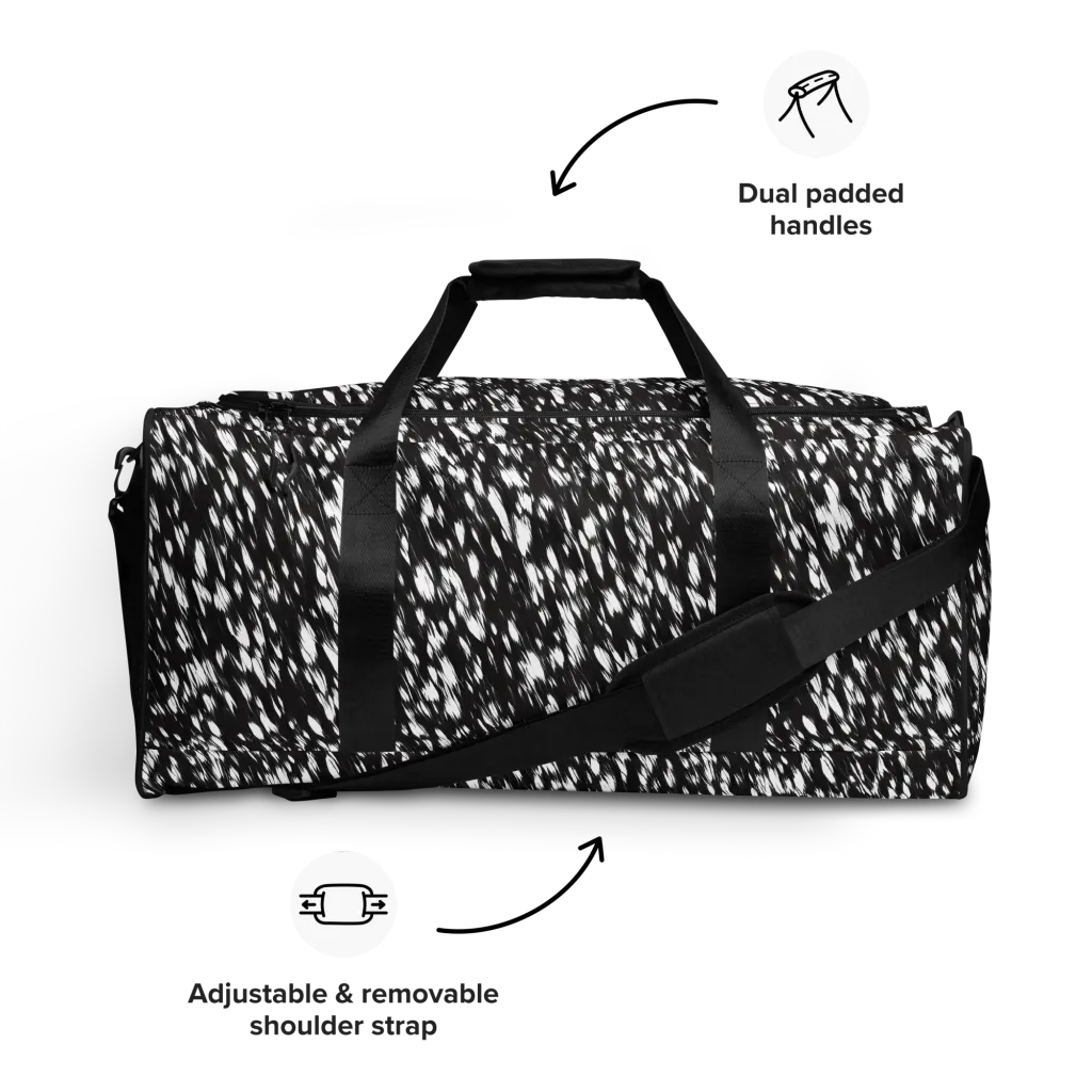 Monochrome Rush on Duffle Bag — Front