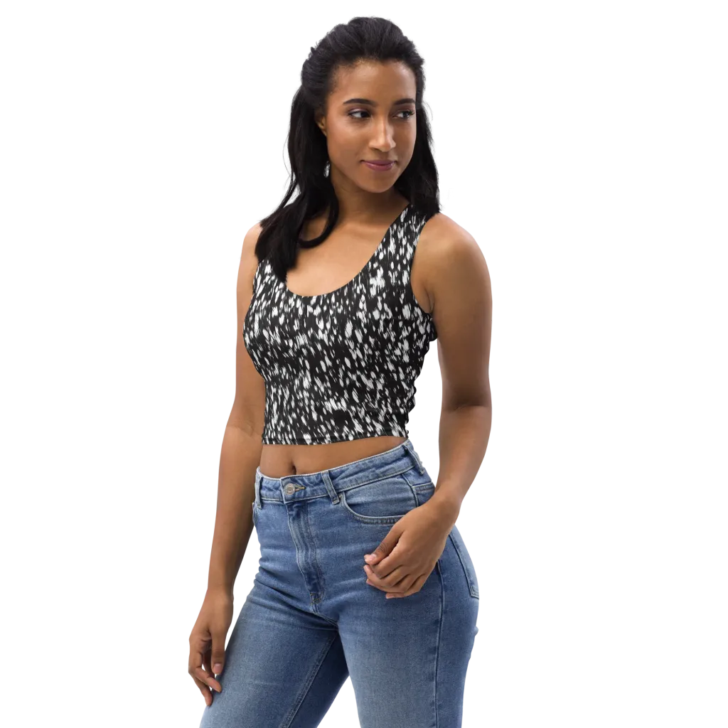 Monochrome Rush on Crop Top — Left Front