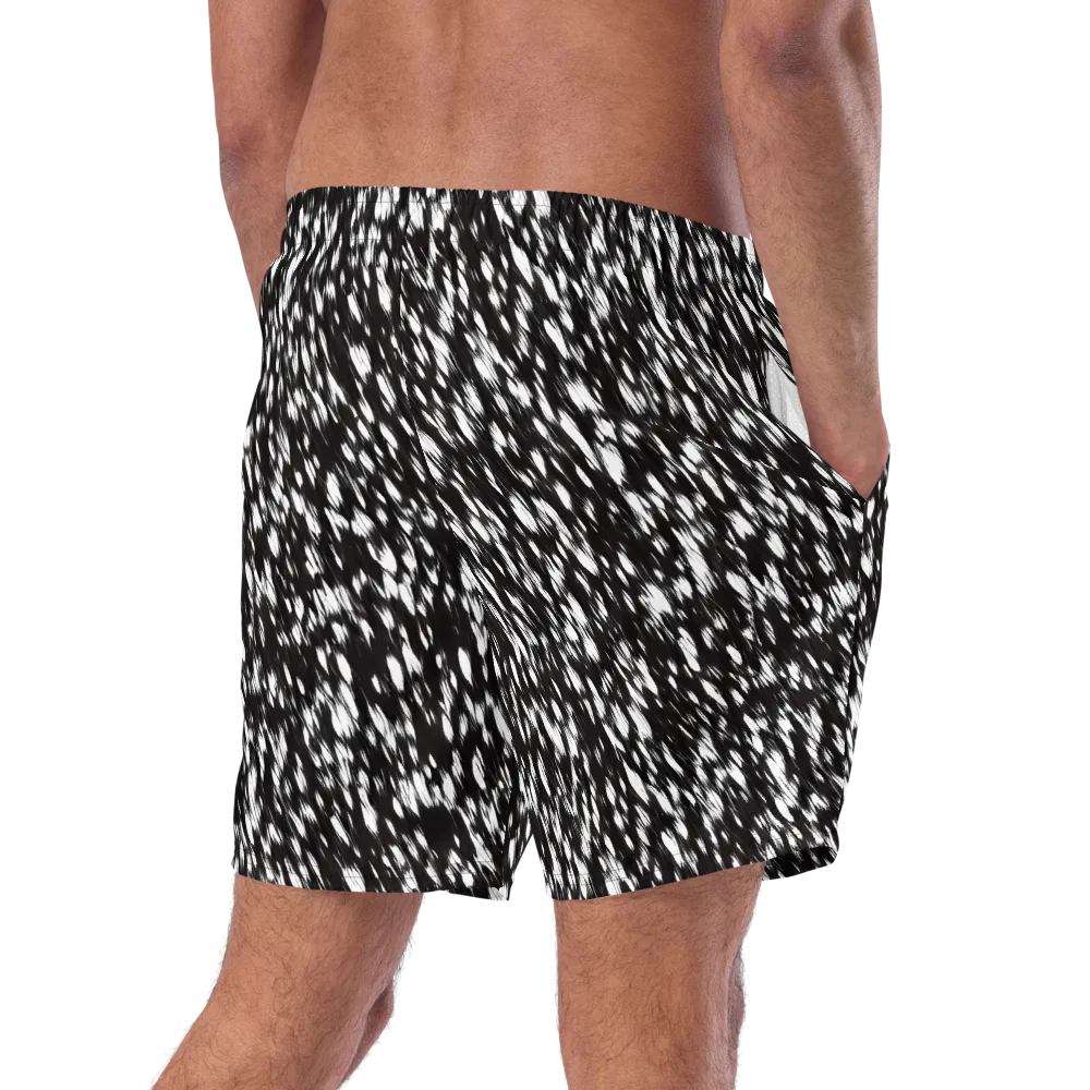 Monochrome Rush on Swim Trunks — Right Back
