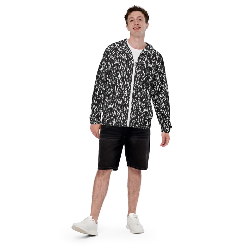 Monochrome Rush on Men's Windbreaker — Front
