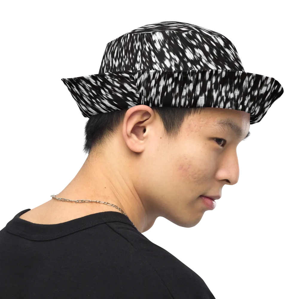 Monochrome Rush on Reversible Bucket Hat — Right Outside